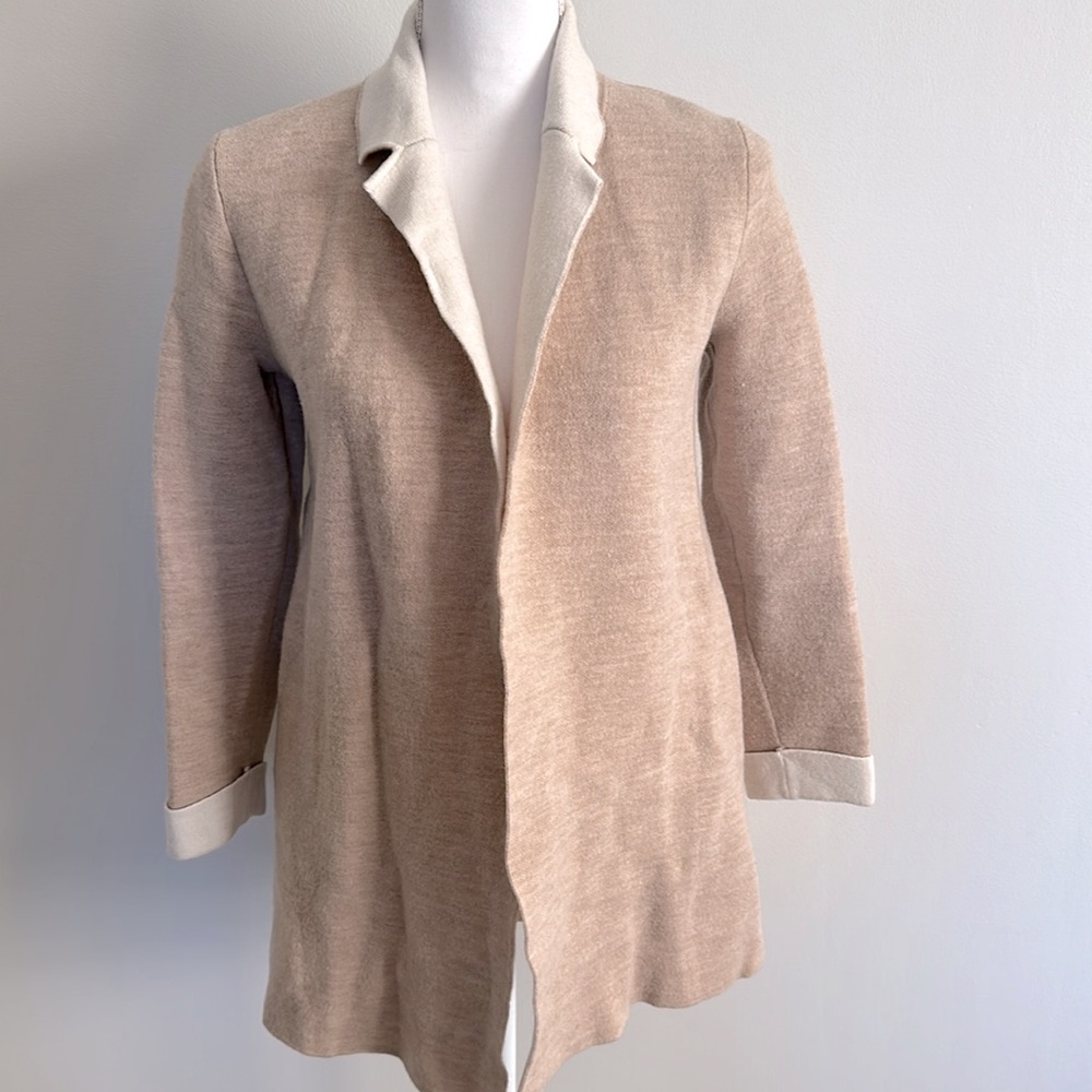 Talbots Womens Merino‎ Wool Open Cardigan Size Medium Classic Timeless OFFICE